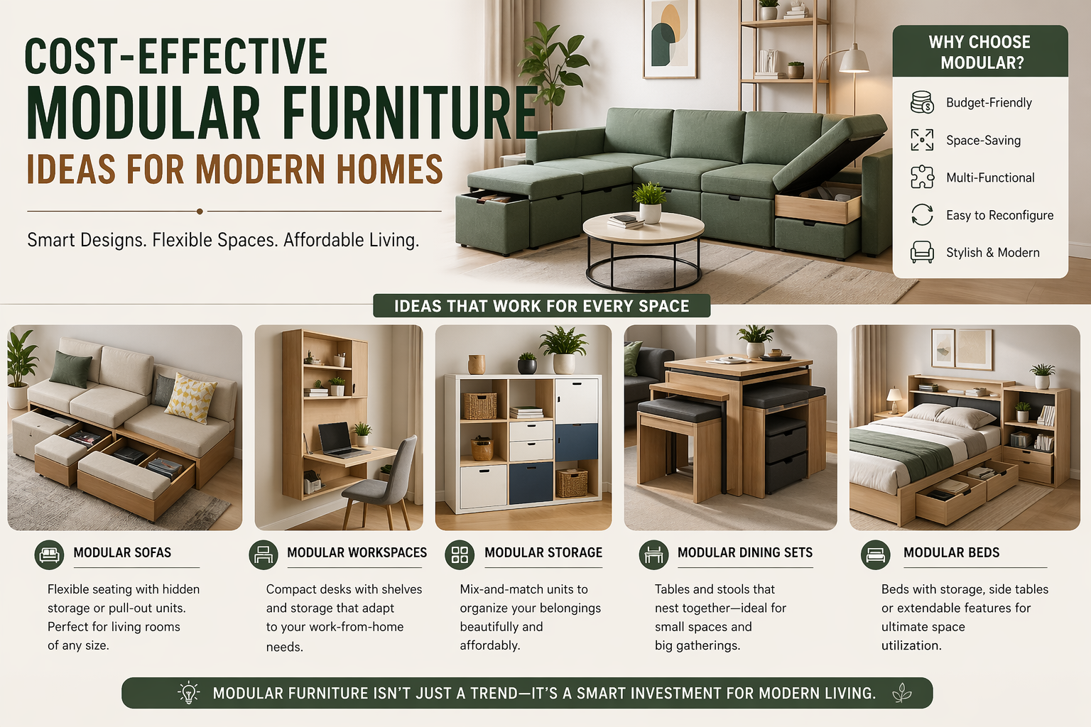 Cost-Effective Modular Furniture Ideas for Modern Homes