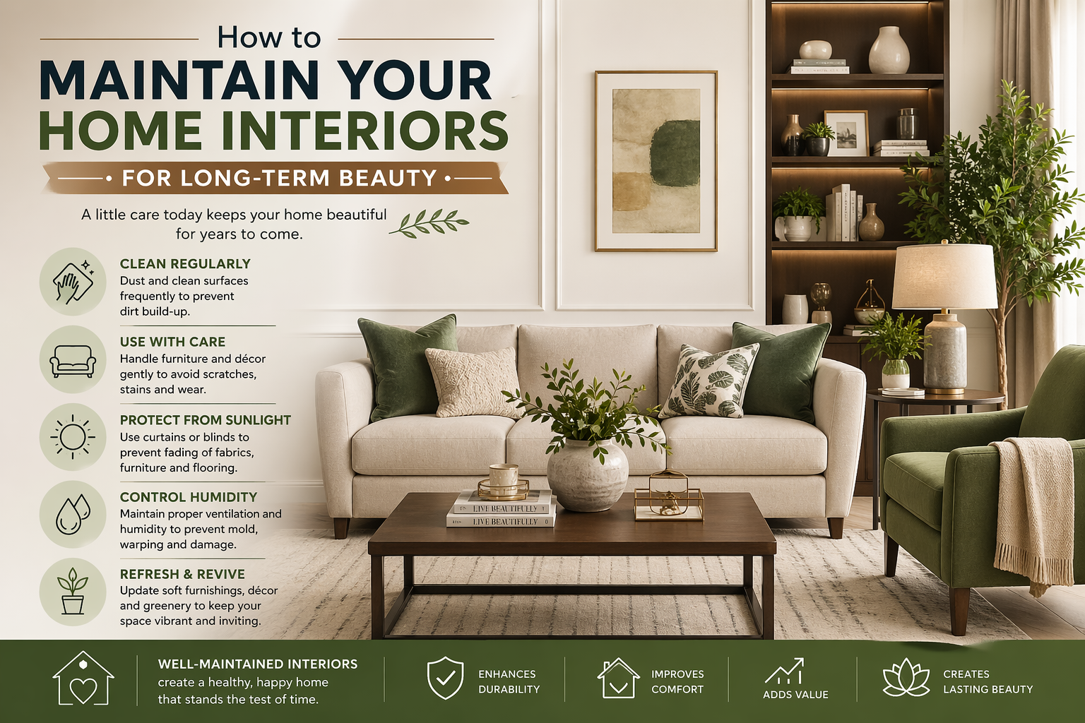 How to Maintain Your Home Interiors for Long-Term Beauty
