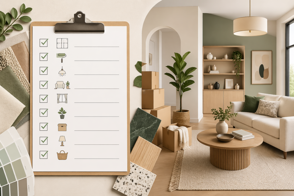 Interior Design Checklist Before Moving Into a New Home