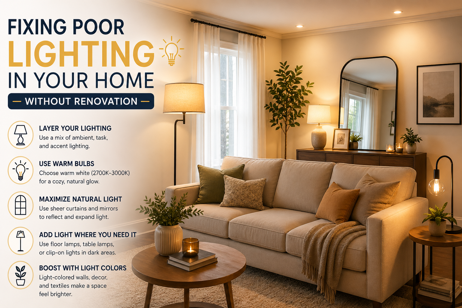 Fixing Poor Lighting in Your Home Without Renovation