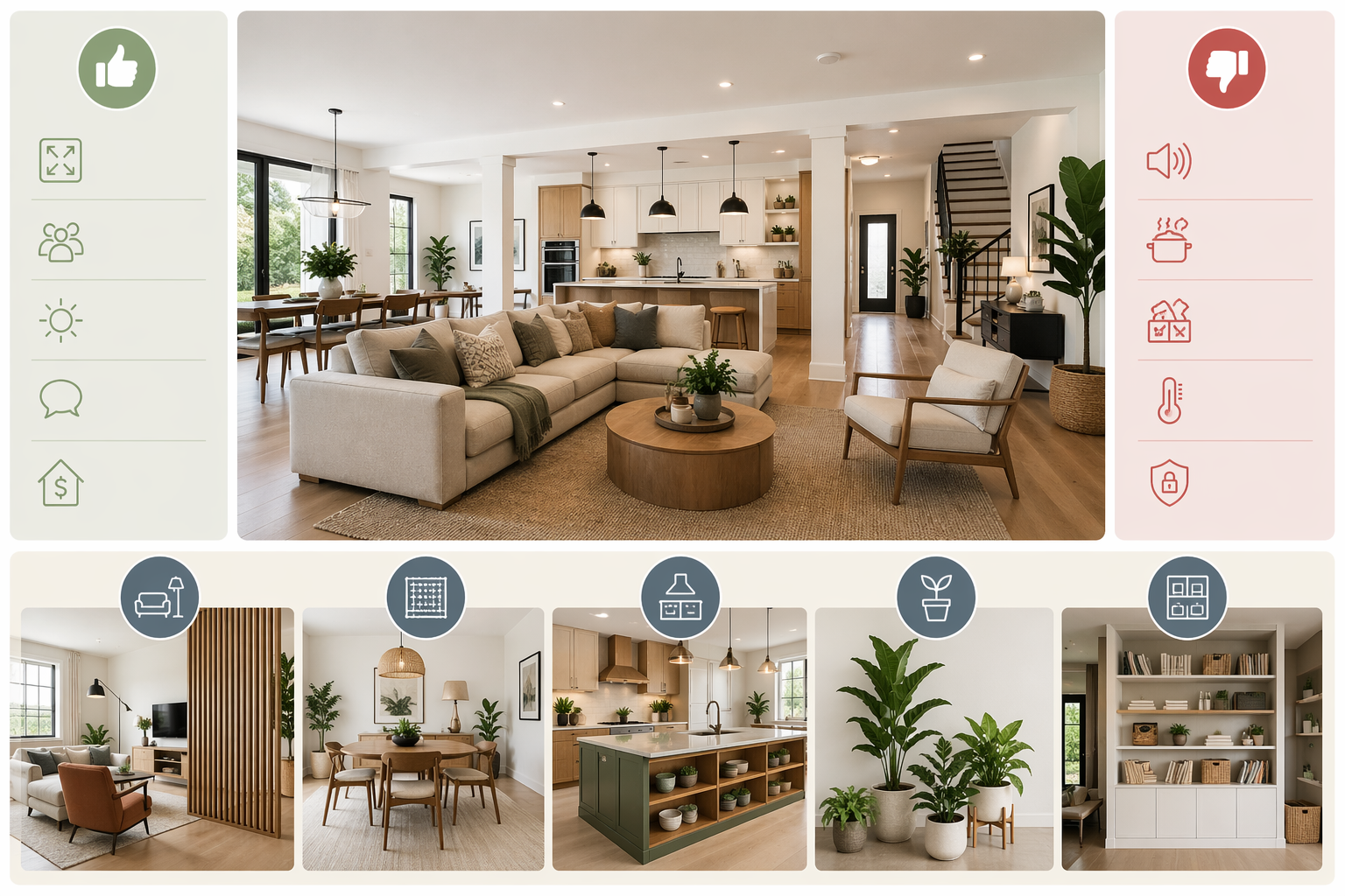 Open Layout Interiors: Pros, Cons & Design Tips