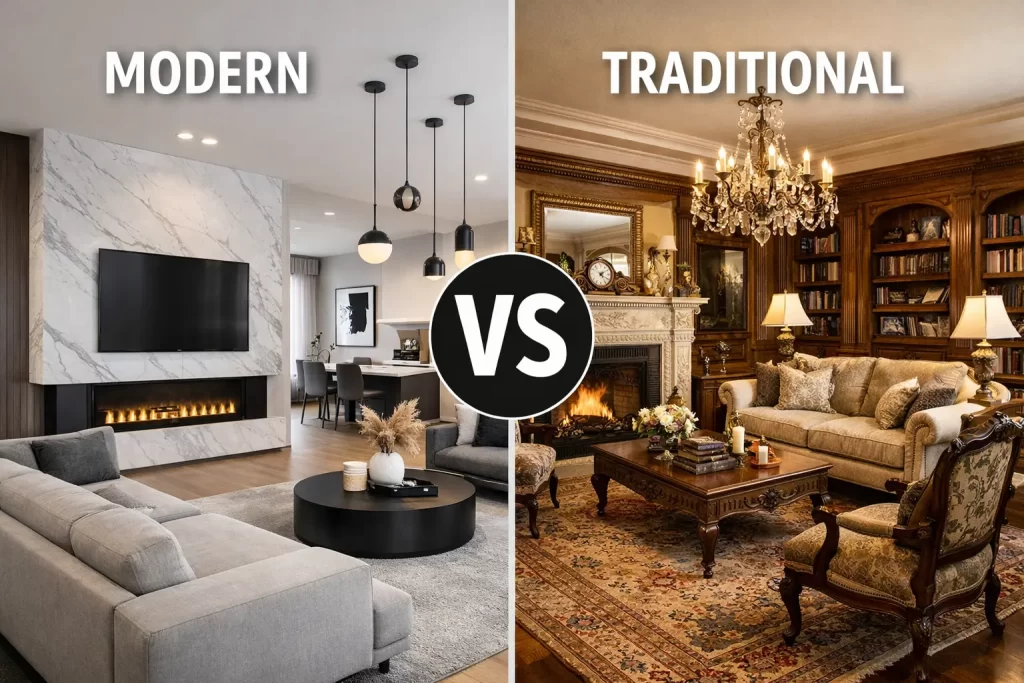 Modern vs Traditional Interior Design: